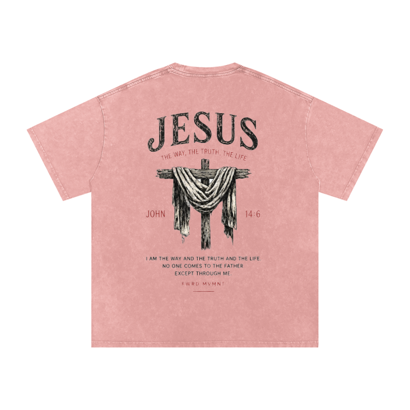 John 14:6 Snow Washed Oversized Tee