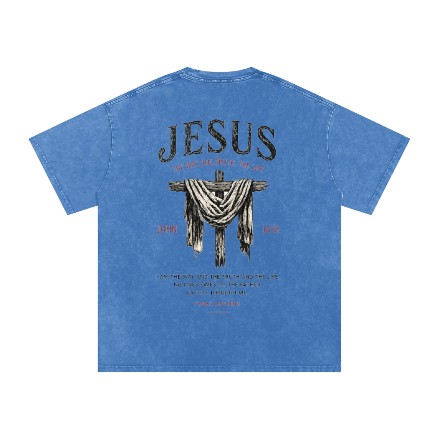 John 14:6 Snow Washed Oversized Tee