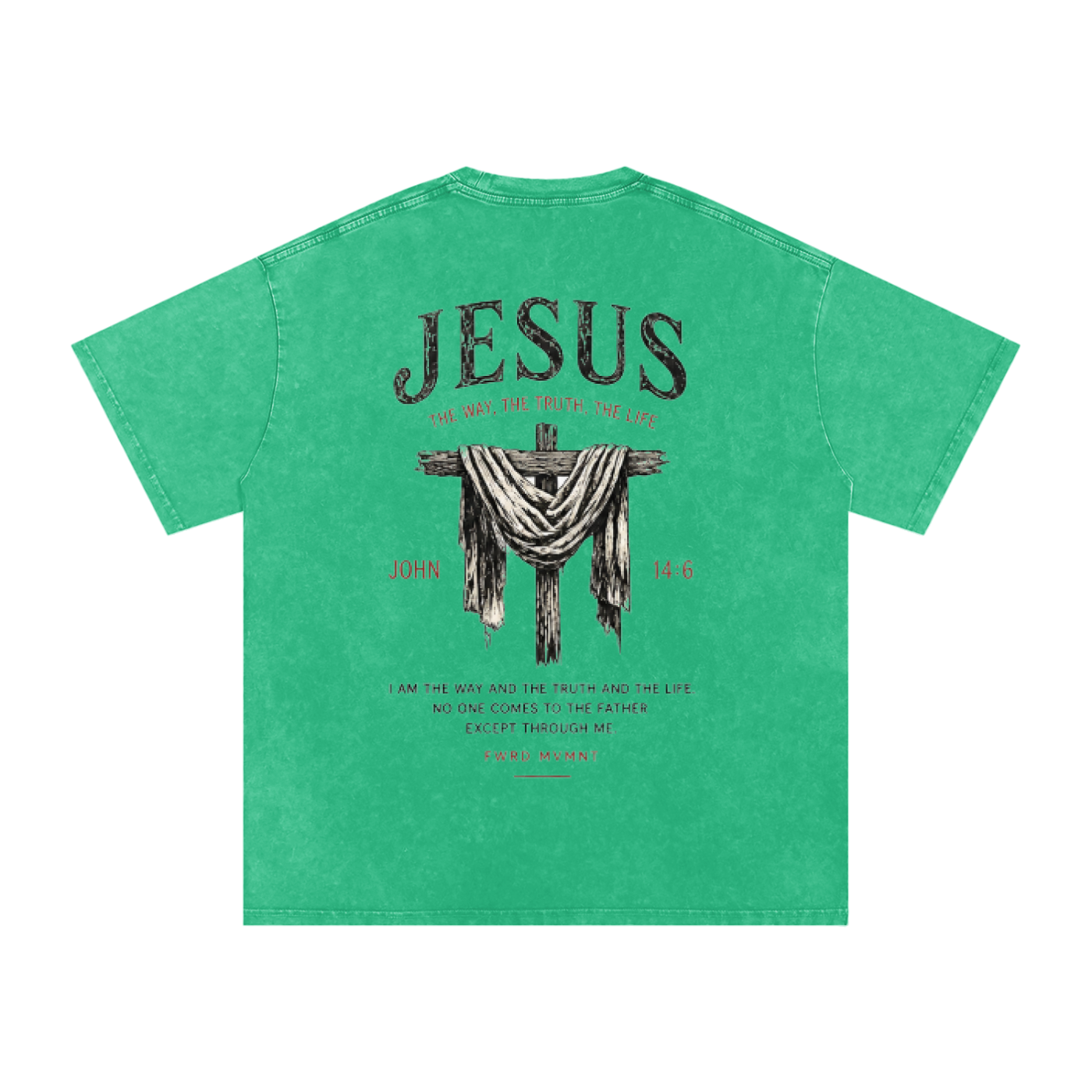 John 14:6 Snow Washed Oversized Tee